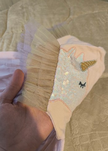 Pembe Nakışlı Kız Çocuk Elbise - Görsel 3