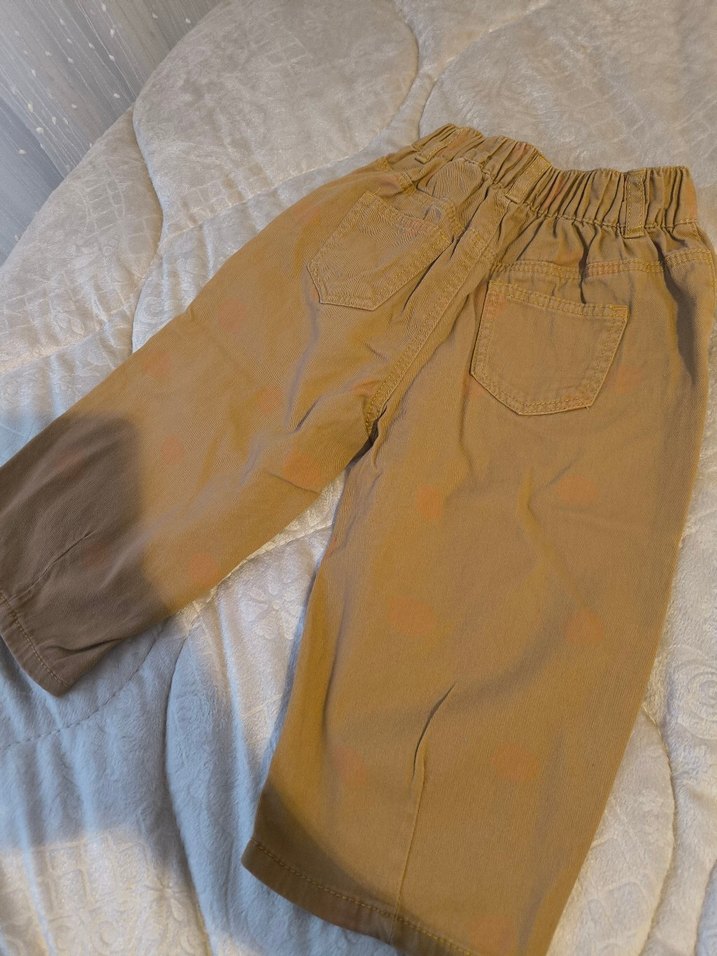 Erkek Çocuk Bej Bol Kesim Keten Pantolon - Görsel 3