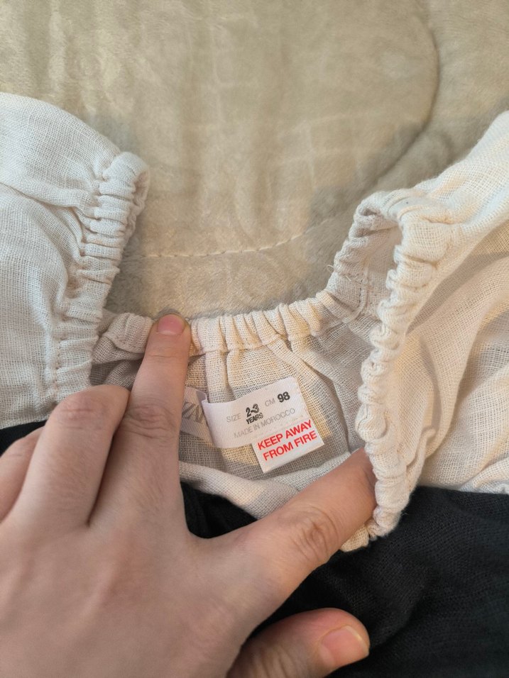 Kısa Kollu Beyaz Fiyonk Detaylı Bebek Kız Takımı - Görsel 4