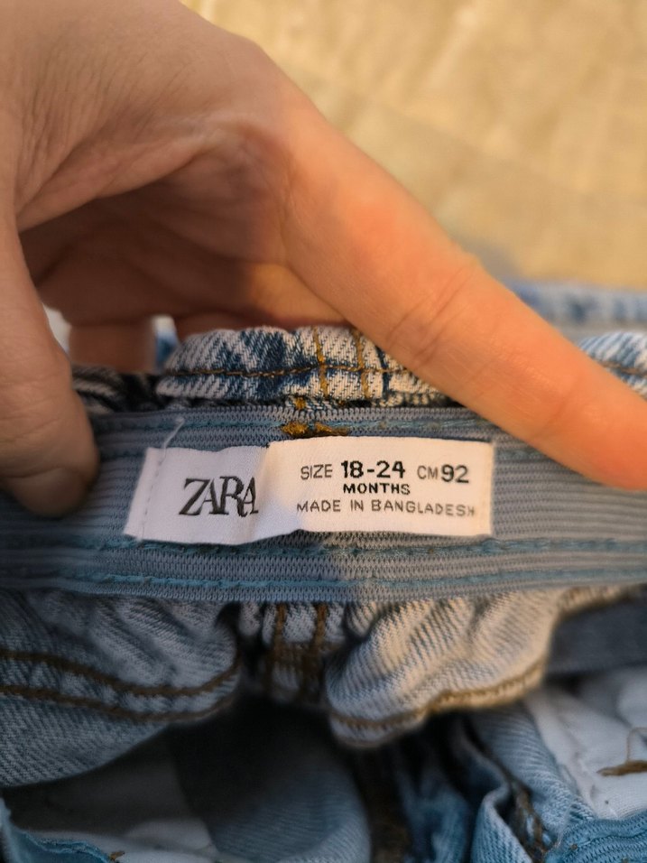 Kemerli Mavi Kot Etek - Görsel 3