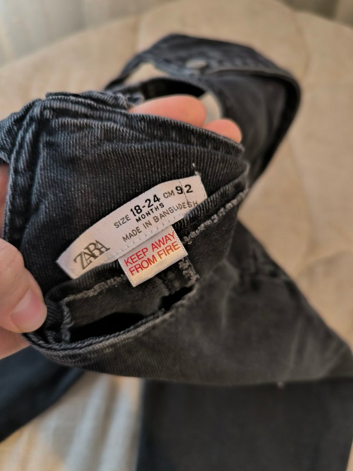 Siyah Denim Salopet - Görsel 3