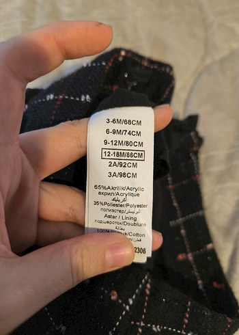 Ekose Desenli Siyah Mini Etek - Görsel 3