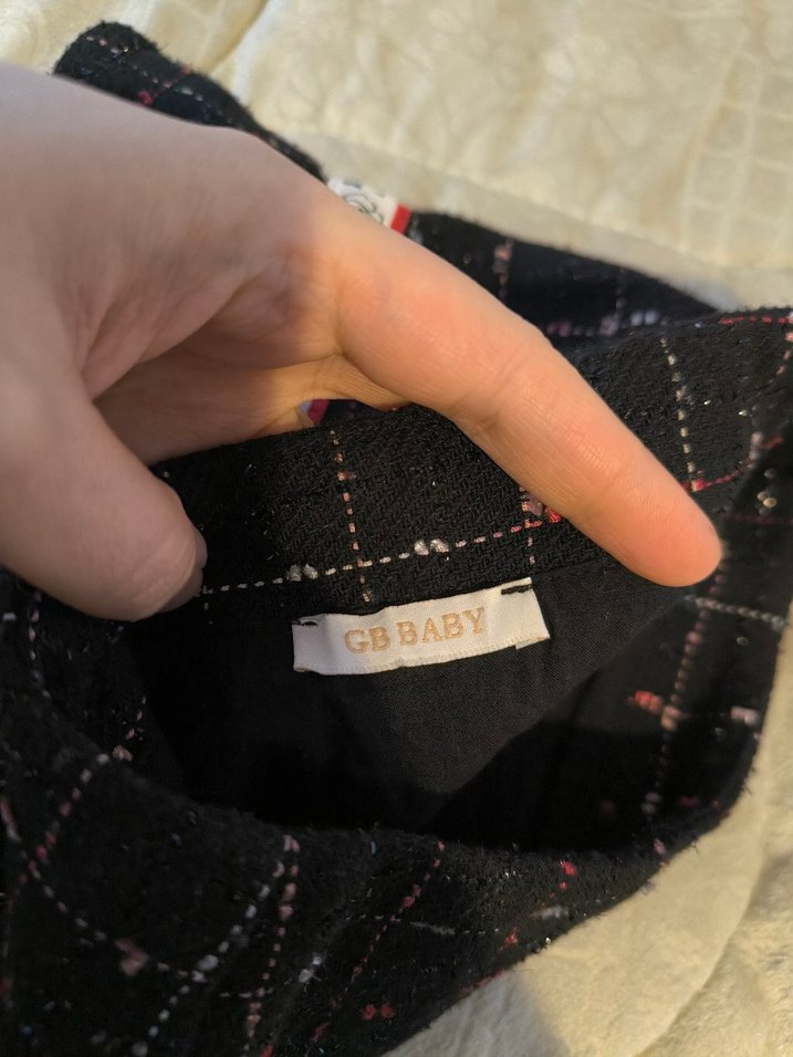 Ekose Desenli Siyah Mini Etek - Görsel 2