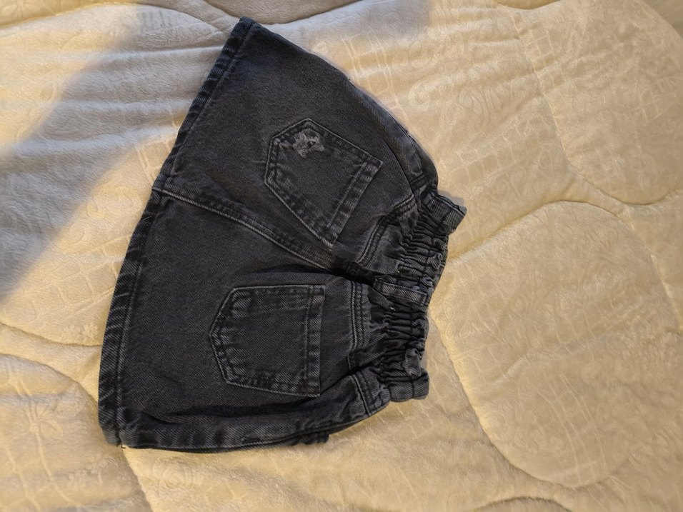 Kemerli Siyah Kot Etek - Görsel 2