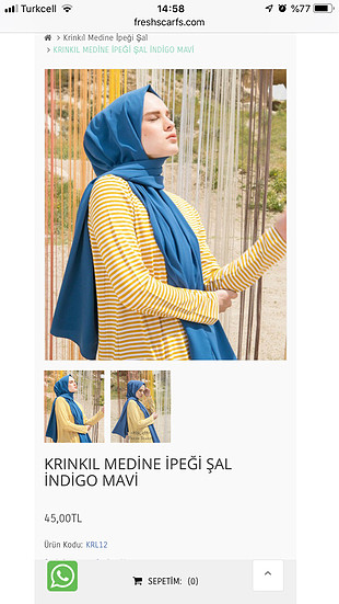 Krınkıl medine ipeği şal