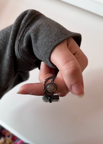 Siyah Zincir Detaylı Midi Kolye - Görsel 5