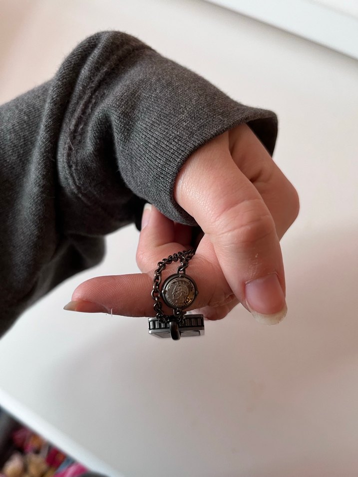 Siyah Zincir Detaylı Midi Kolye - Görsel 5