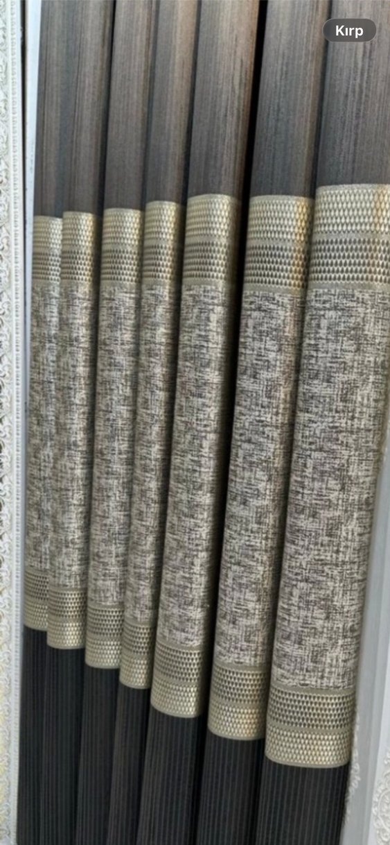 Gri Çizgili Modern Perde bir adet - Görsel 2