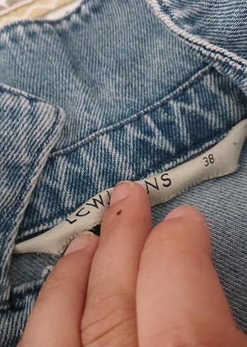 Düğmeli Gri Kadın Denim Ceket - Görsel 3