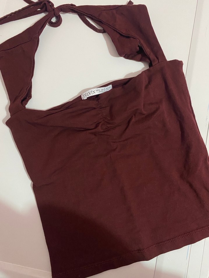 Dilvin Bordo Crop - Görsel 2