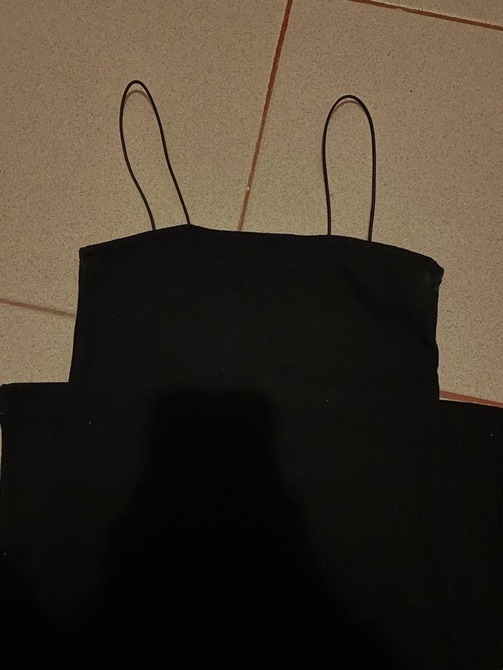 Siyah İnce Askılı  Kadın Elbise - Görsel 2