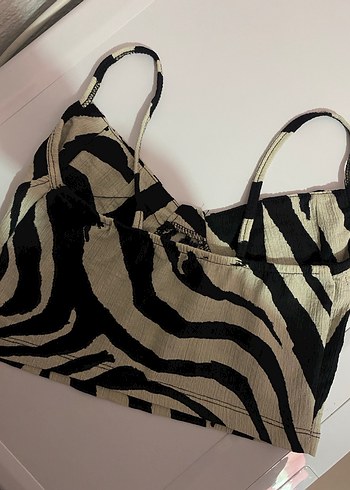 River Island Zebra Desenli Kadın Crop
