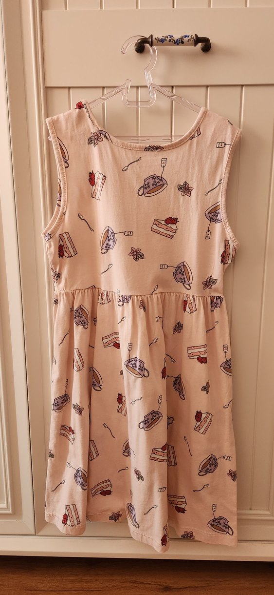 Kız Çocuk Pembe Kolsuz Pamuklu Elbise - Görsel 2