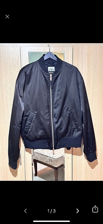 Zara saten bomber ceket