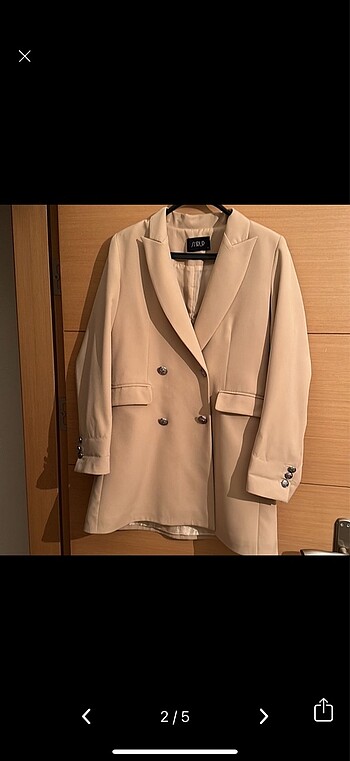 Diğer Krem blazer tesettür ceket