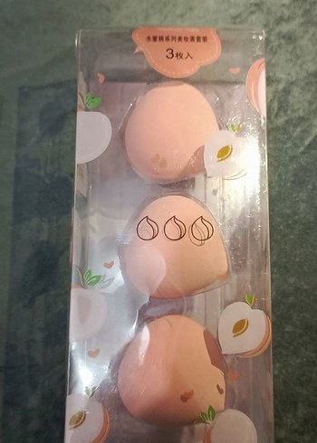 Pastel Bej Makyaj Süngeri 3'lü Set Şeftali - Görsel 2