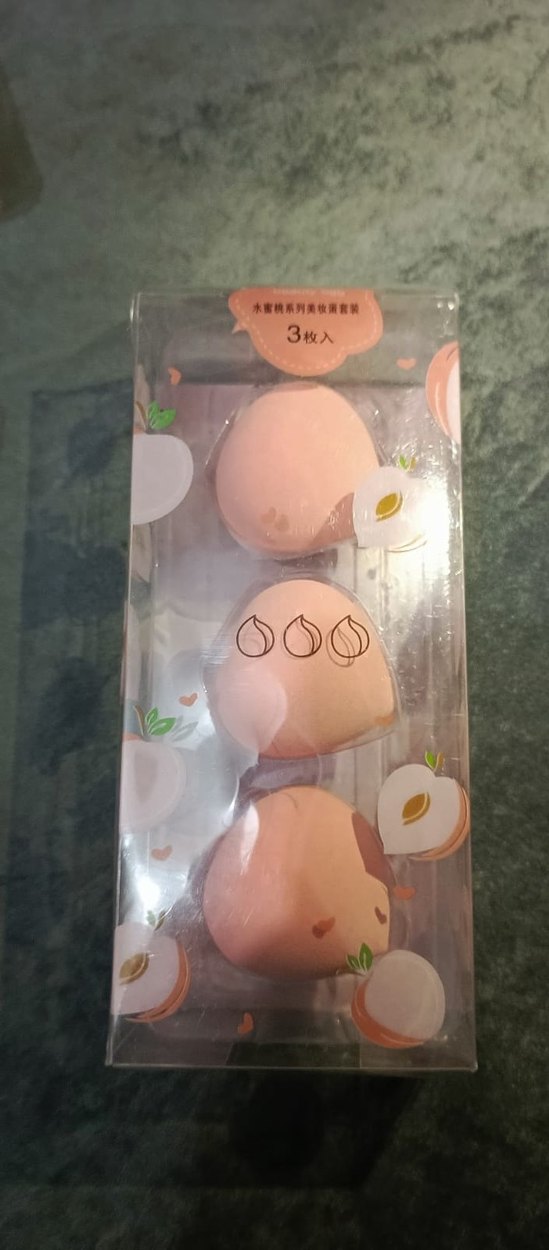 Pastel Bej Makyaj Süngeri 3'lü Set Şeftali - Görsel 2