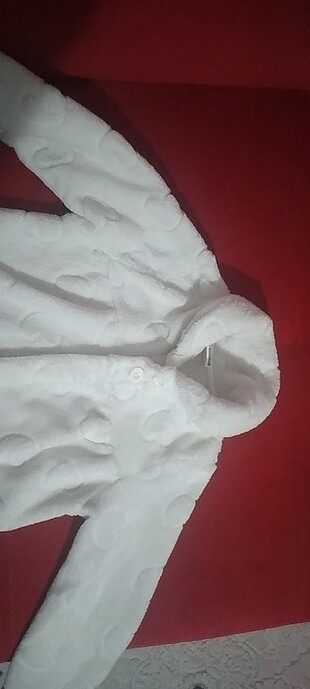 18-24 Ay Beden beyaz Renk Kiz bebek peluş mont