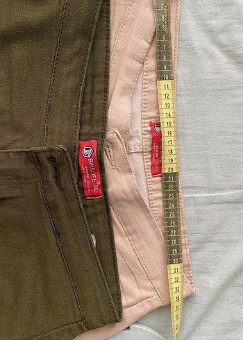 xl Beden Bej ve haki Pantolon,