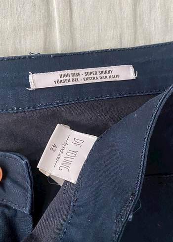 Lacivert Yüksek Bel Super Skinny Jean