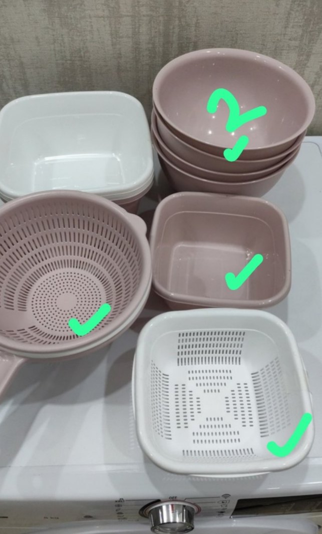 Beyaz ve Açık Renk Plastik Mutfak Gereçleri Seti - Görsel 2