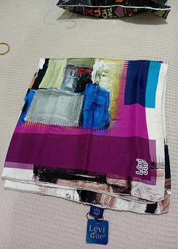 Kadın Çok Renkli Modern Desenli eşarp - Görsel 2