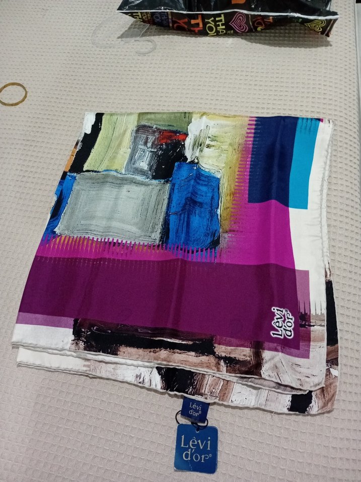 Kadın Çok Renkli Modern Desenli eşarp - Görsel 2