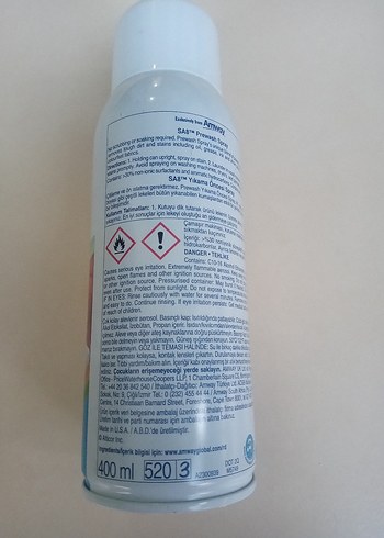 Amway Home SA8 Ön Yıkama Spreyi - Görsel 2