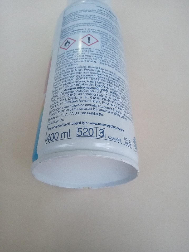 Amway Home SA8 Ön Yıkama Spreyi - Görsel 3