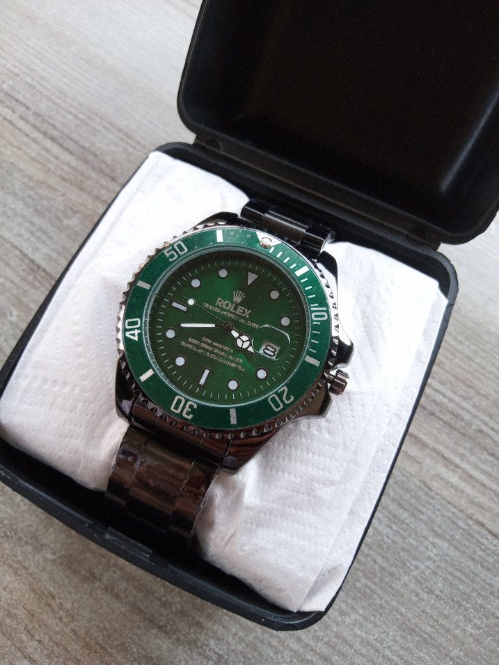 Yeşil Klasik Rock Punk Erkek Kol Saati - Görsel 3