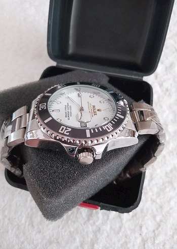 Rolex Modern Klasik Erkek Saati Beyaz Kadran - Görsel 9