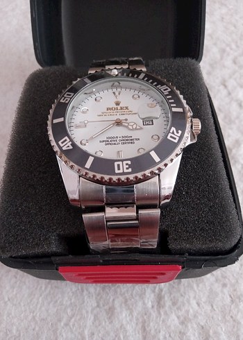 Rolex Modern Klasik Erkek Saati Beyaz Kadran - Görsel 10