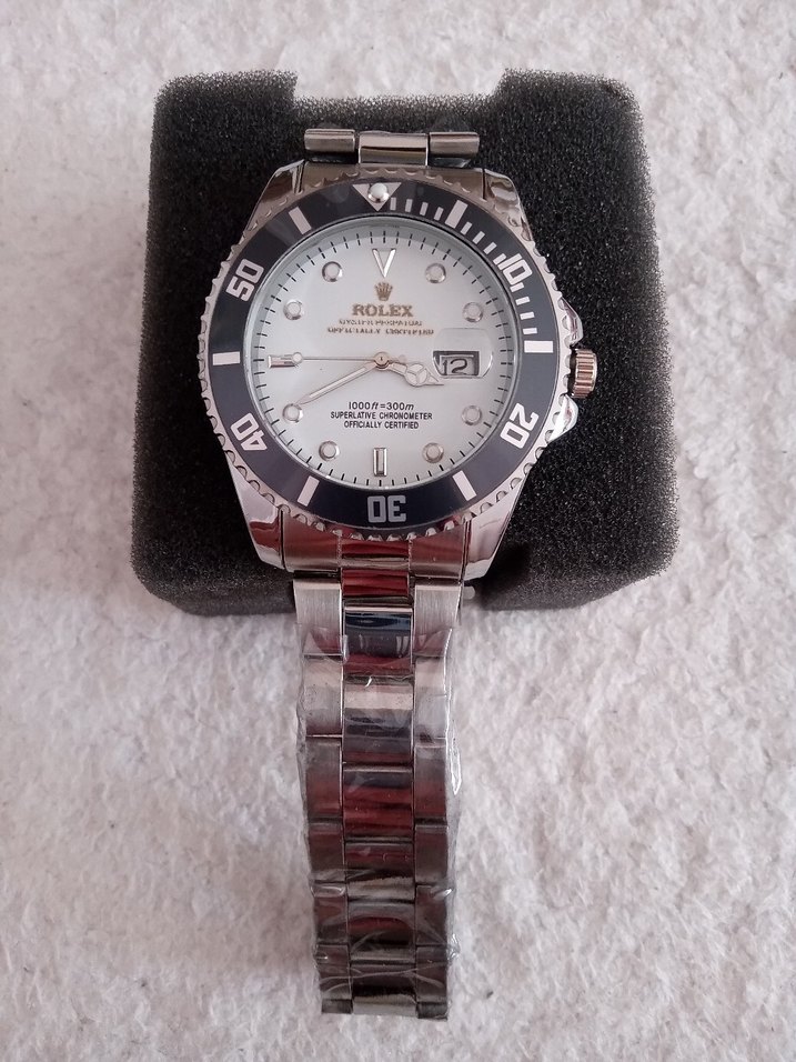 Rolex Modern Klasik Erkek Saati Beyaz Kadran - Görsel 5