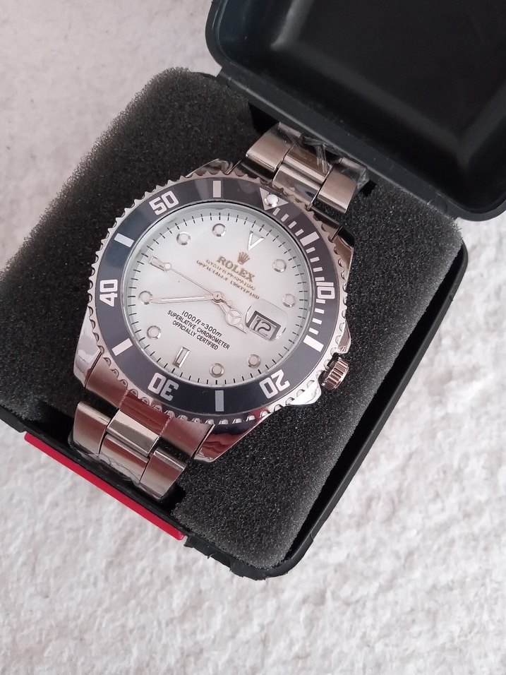 Rolex Modern Klasik Erkek Saati Beyaz Kadran - Görsel 2