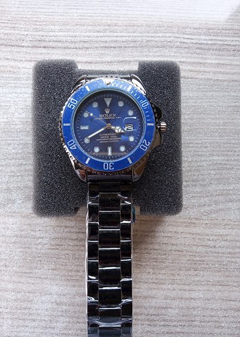 Rolex Mavi Klasik Erkek Kol Saati - Görsel 6