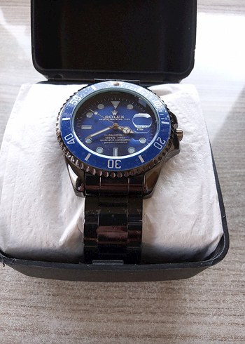 Rolex Mavi Klasik Erkek Kol Saati - Görsel 10