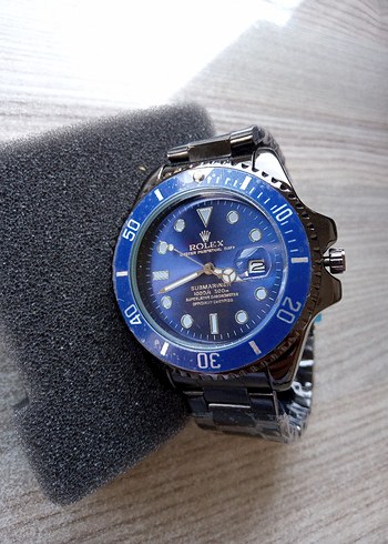 Rolex Mavi Klasik Erkek Kol Saati - Görsel 9