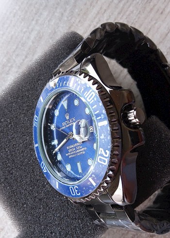 Rolex Mavi Klasik Erkek Kol Saati - Görsel 8