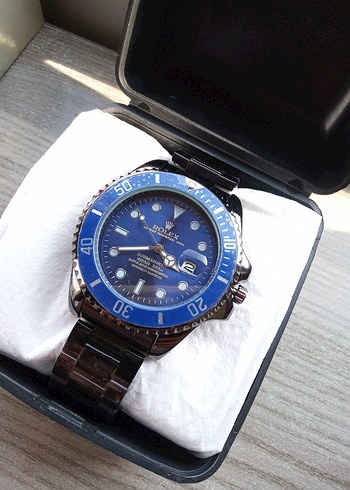 Rolex Mavi Klasik Erkek Kol Saati - Görsel 2