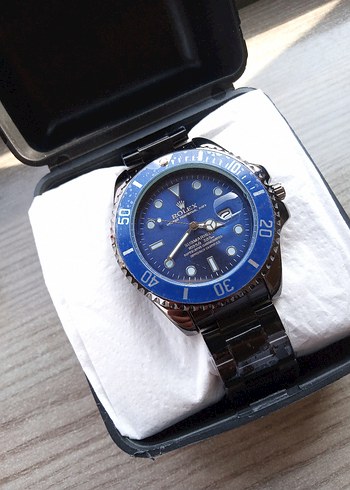 Rolex Mavi Klasik Erkek Kol Saati - Görsel 3