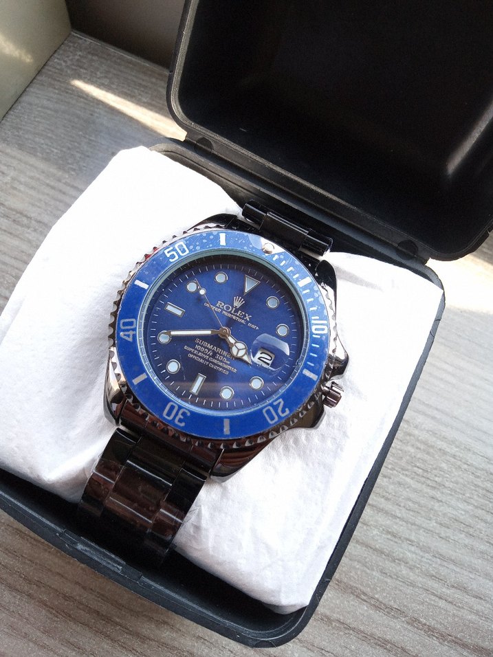 Rolex Mavi Klasik Erkek Kol Saati - Görsel 2