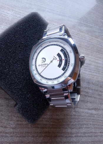 Gri Beyaz Diesel Erkek İş Saat - Görsel 6