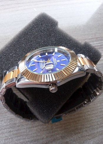 Parlak Mavi Kadranlı Modern Klasik Erkek Saat - Görsel 6