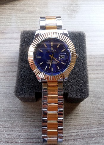 Parlak Mavi Kadranlı Modern Klasik Erkek Saat - Görsel 8