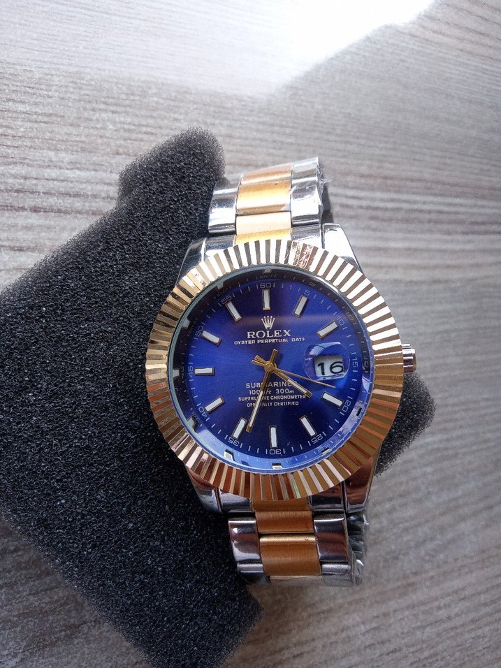 Parlak Mavi Kadranlı Modern Klasik Erkek Saat - Görsel 5