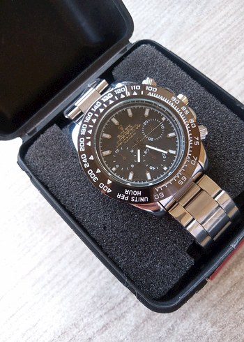 Klasik Siyah Biker Erkek Saat - Görsel 3