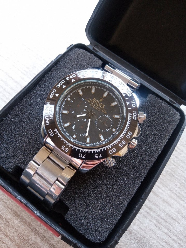 Klasik Siyah Biker Erkek Saat - Görsel 2