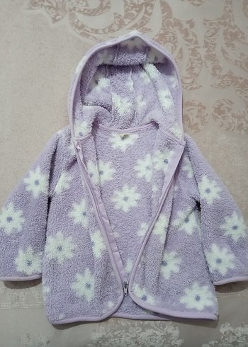 Kız Çocuk Mor Kapüşonlu Peluş Ceket 3 YAŞ - Görsel 2