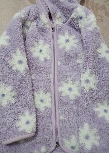 Kız Çocuk Mor Kapüşonlu Peluş Ceket 3 YAŞ - Görsel 4