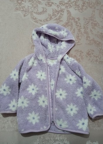 Kız Çocuk Mor Kapüşonlu Peluş Ceket 3 YAŞ - Görsel 6